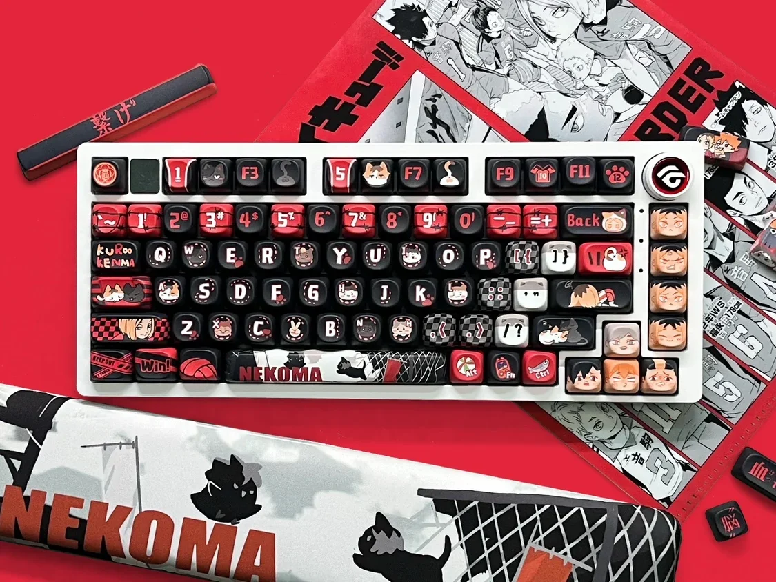 

Anime Haikyuu!! Landfill showdown ambitus Cool cartoon handsome Q version Keyboard cap decoration Birthday gift