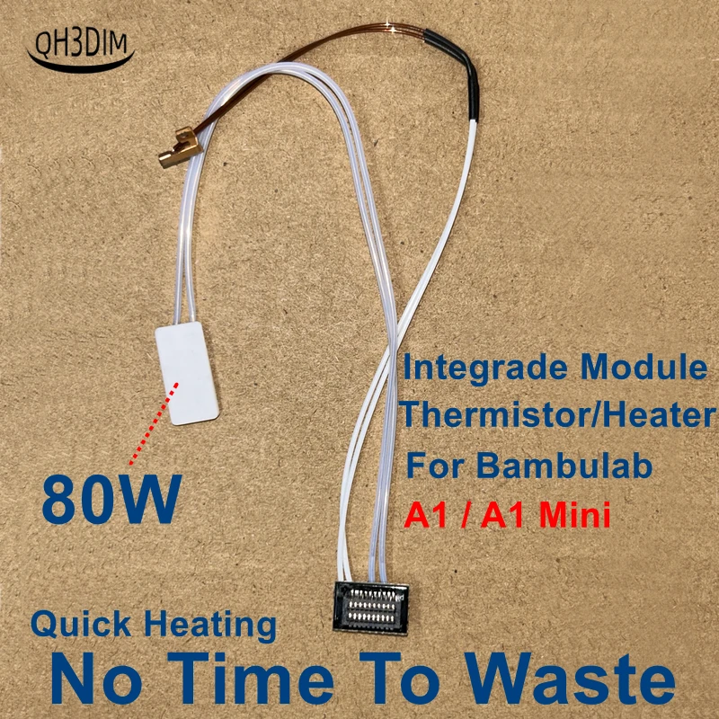 80W High Power Integrated Module Heater Thermistor Quick Heating for Bambulab A1 & A1 MINI Efficient Temperature Control