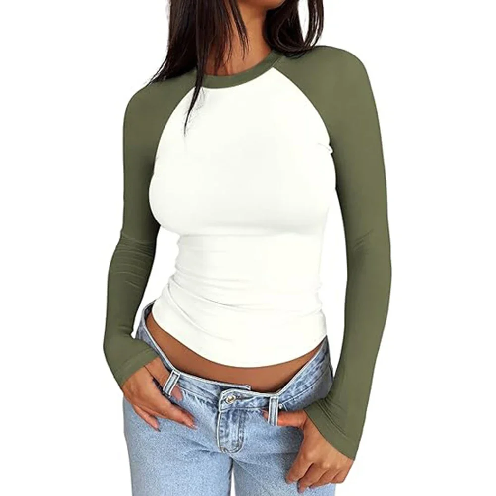 camiseta-feminina-de-manga-longa-com-contraste-de-cores-estilo-raglan-ajuste-slim-basica-para-uso-diario-e-eventos-festivos