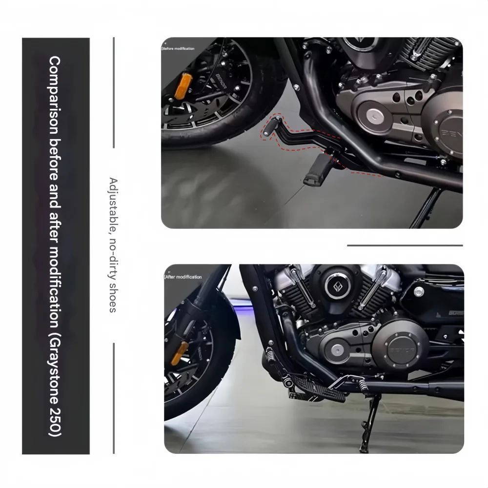 FOR High Strength Aluminum Dual Pedal Shifter Benda chinchilla 250/300/450/500 - Daily Commute & Tour Use Motorcycle Gear Shift