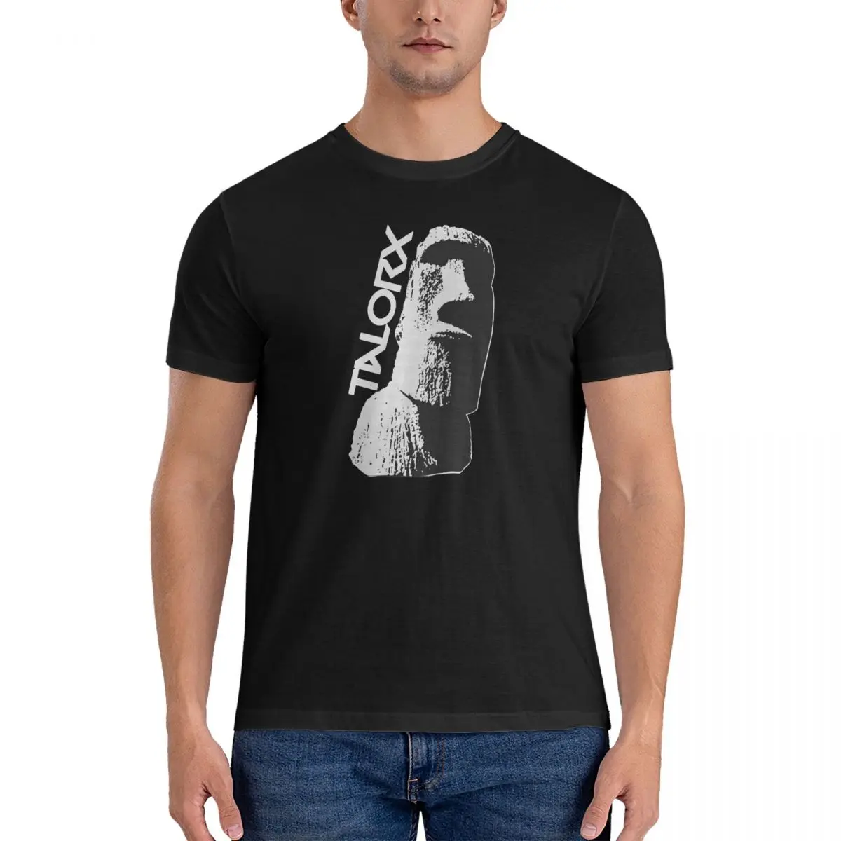 Easter Island - Moaiorx T-Shirt for Men Easter Stone Statue Casual Pure Cotton Tee Shirt Crewneck Short Sleeve T ShirtClothes