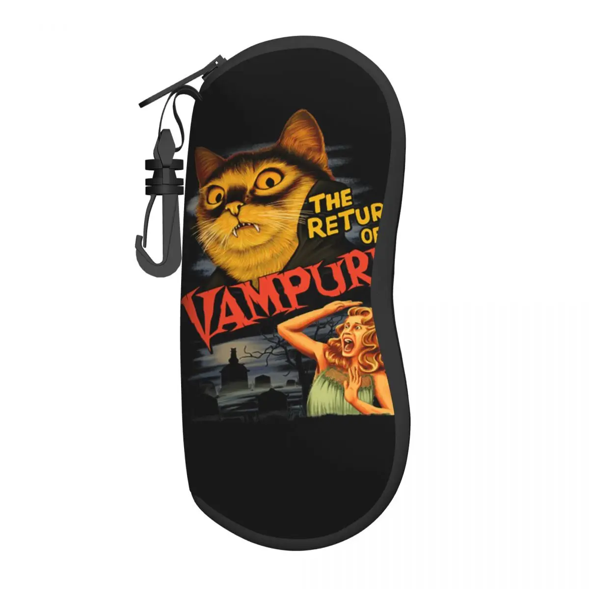 Cat The Return Of Vampurr Glasses Case Unisex Portable Horror Halloween Glasses Box Charming Eye Contacts Case