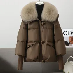 Thickening Top 2024 Winter Fur Collar Fashion Cotton Cotton Jacket Women High Quality Women's Cotton Jacket Female Overcoat H94