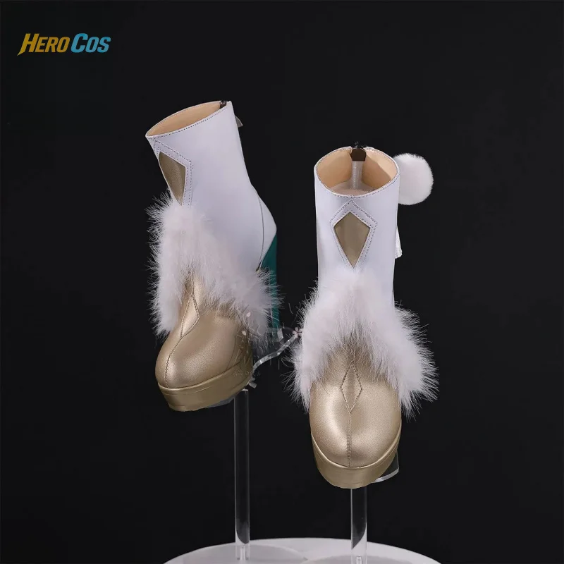 Genshin Impact Zibai Cosplay Shoes Footwear Halloween Party Costumes Accessory HERO Cos view 2