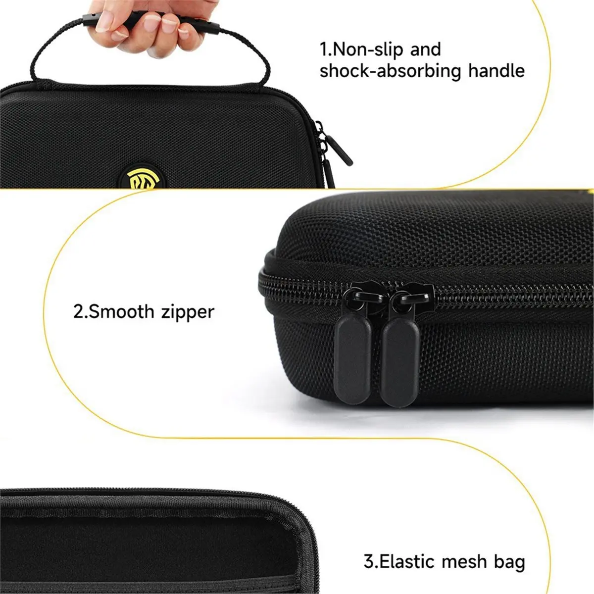 ABAN Carrying Case for M20 Mobile Phone Controller Storage Travel Case for Mobile Gaming Controller Black Case