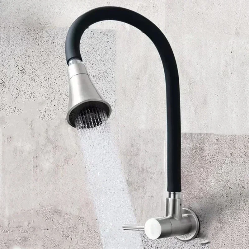 Kitchen Faucet Universal Rotation Bathroom Faucets Household Single Cold Water Washbasin Sink Faucet Spillproof Nozzle Faucet