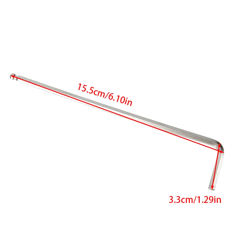 Kugelkopf-Sechskantschlüssel Fahrrad sechseckiger Sechskant-Wellenkopf verzinkter vernickelter verlängerter Schraubenschlüssel