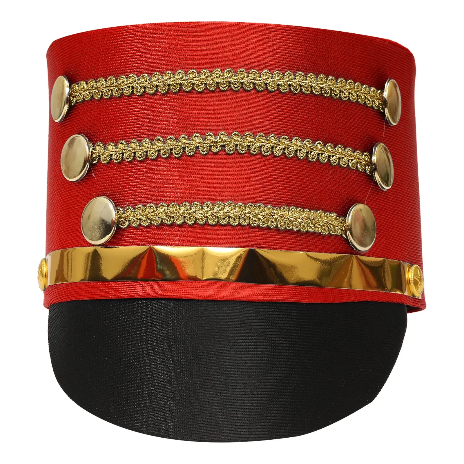 Kid  Soldier Drum Hat Majorette Master Soldier Barrel Hat Halloween Masquerade Cosplay Show Photography Props Certiquette Hat