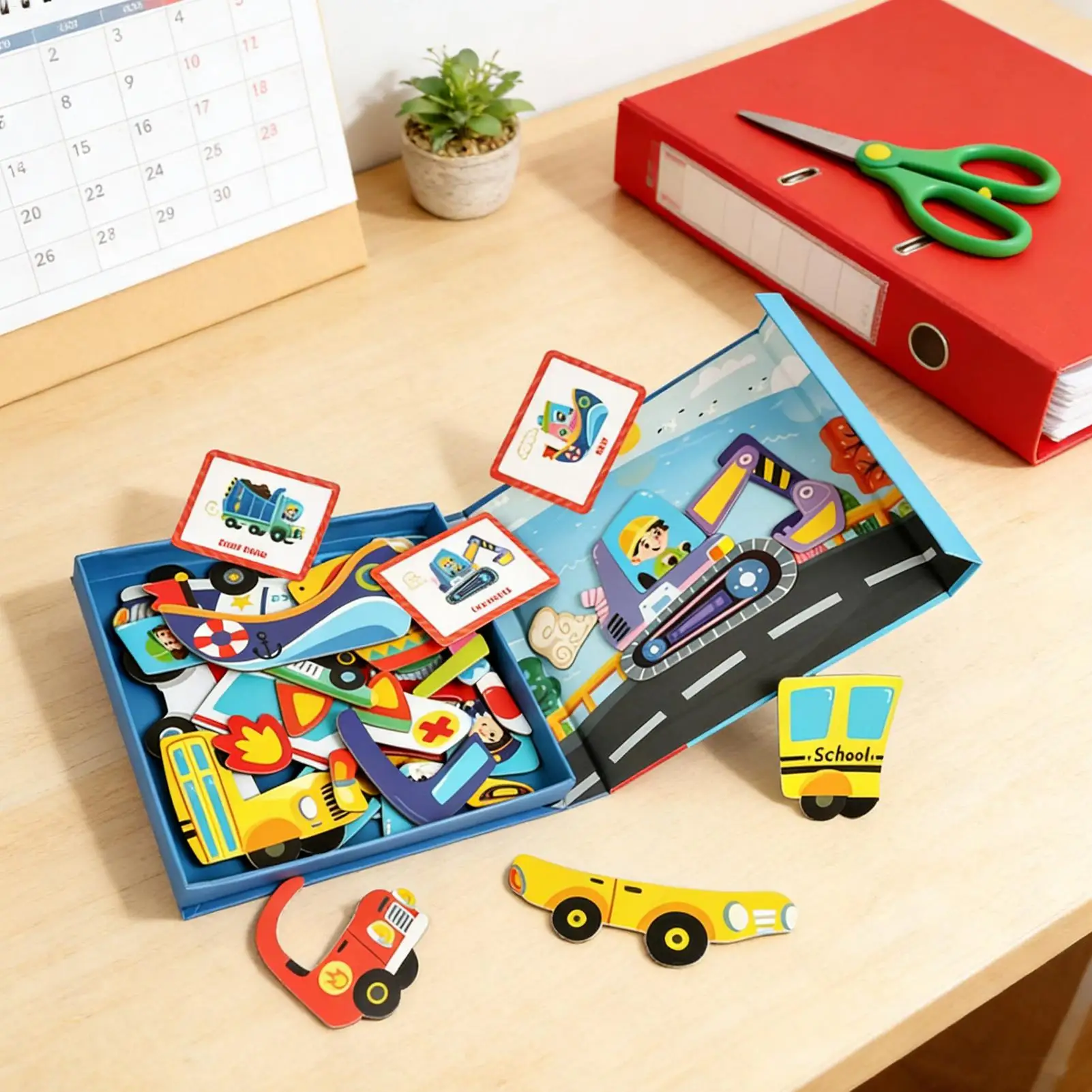 Magnetisches Anzieh-Puzzle-Spielzeug für Kinder, pädagogische Spaßspiele, Charakter, professioneller Transport, Prinzessinnen-Anziehszenen