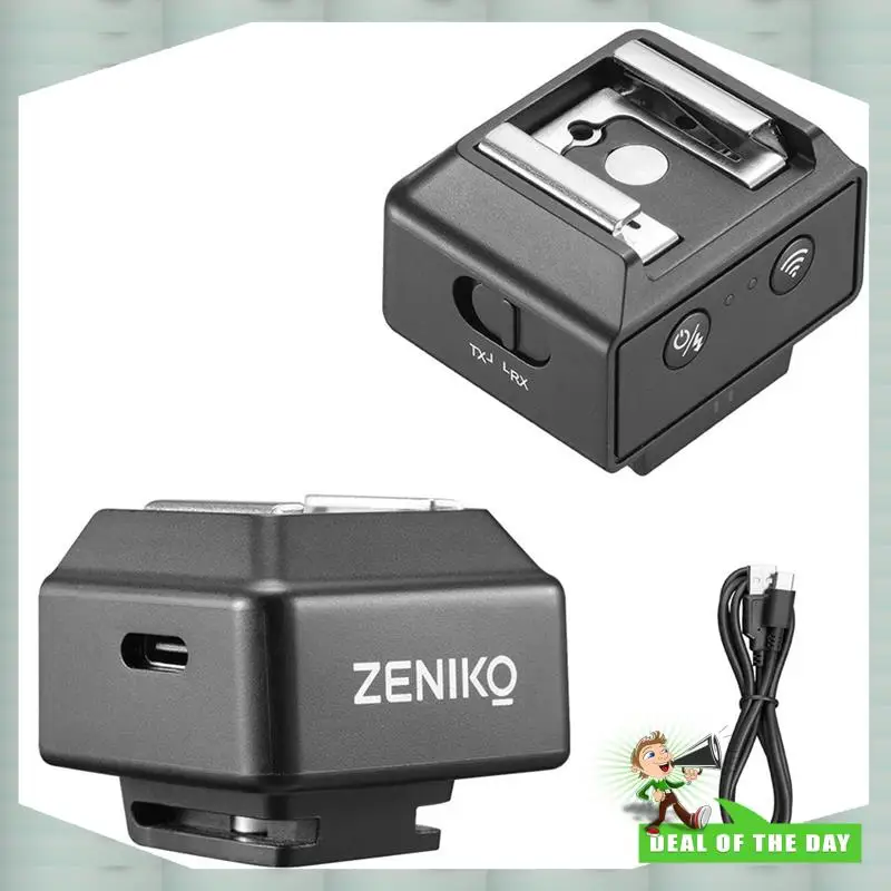 T69C! ZENIKO T1 Wireless Mini Flash Trigger 2.4Ghz Universal Hot Shoe Remote Control for Sony ZV1 Nikon Z30 Leica Q3