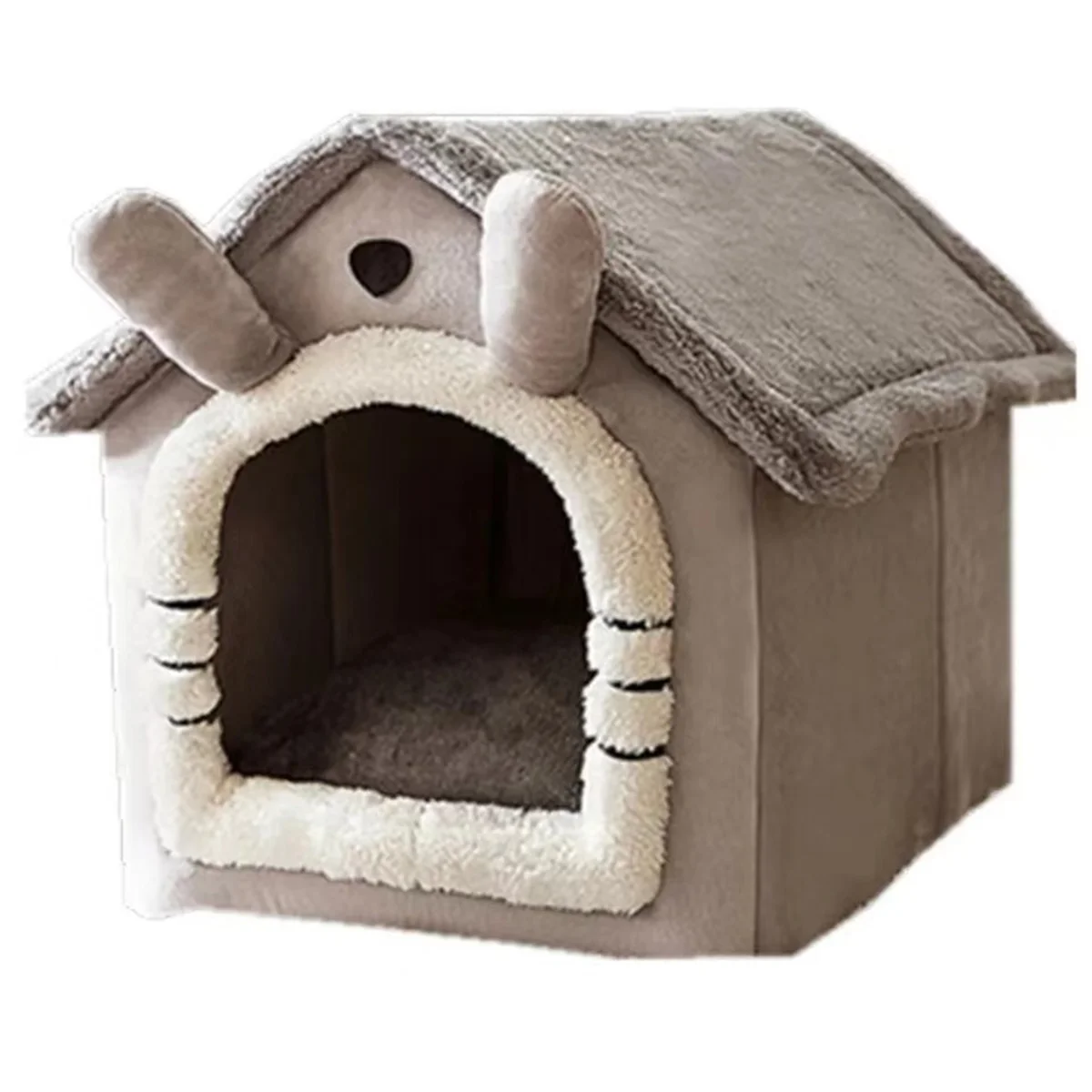 Cat/Dog Bed Removableand Washable Foldable Pet Sleepping Bed Cat House Kennel for Dog House Indoor Cat Nest S