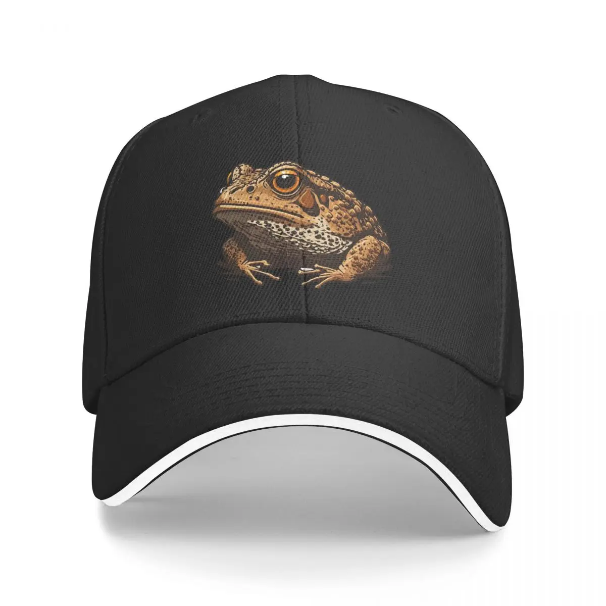 The Toad: A Cute and Colorful Amphibian of the Garden Baseball Cap Luxury Man Hat Wild Ball Hat Women Beach Fashion Men's