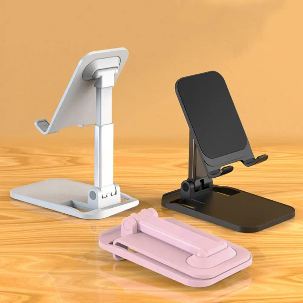 Phone Holder with Lifting Angle Stable Phone Holder for Desk Non-slip Metal Base Phone Stand with 360° Rotation for Hands-free