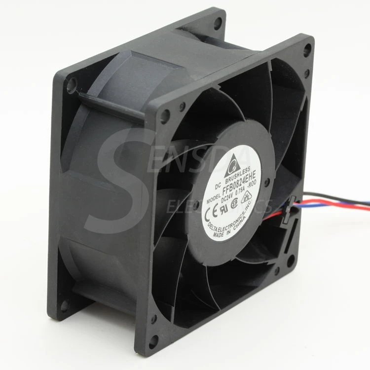 for delta FFB0824EHE -ROO -R00 8038 8cm 80mm DC 24V 0.75A 3-pin server inverter axial cooling fans alarm signal