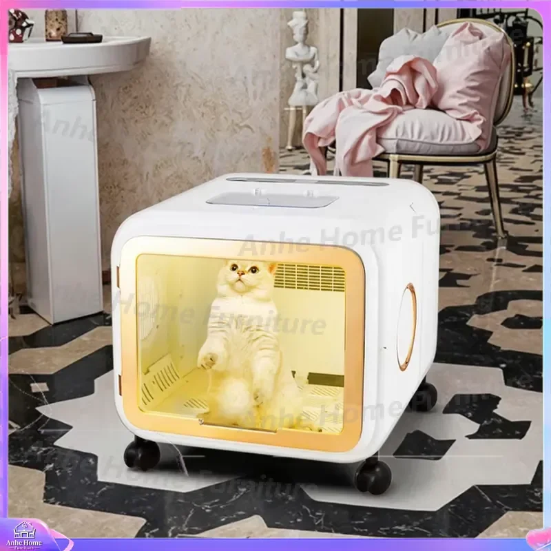68L Automatic Pet Drying Box with Folding Design ABS Material Fast Charging Quick Dry for Cats Dogs Grooming Bathroom Use