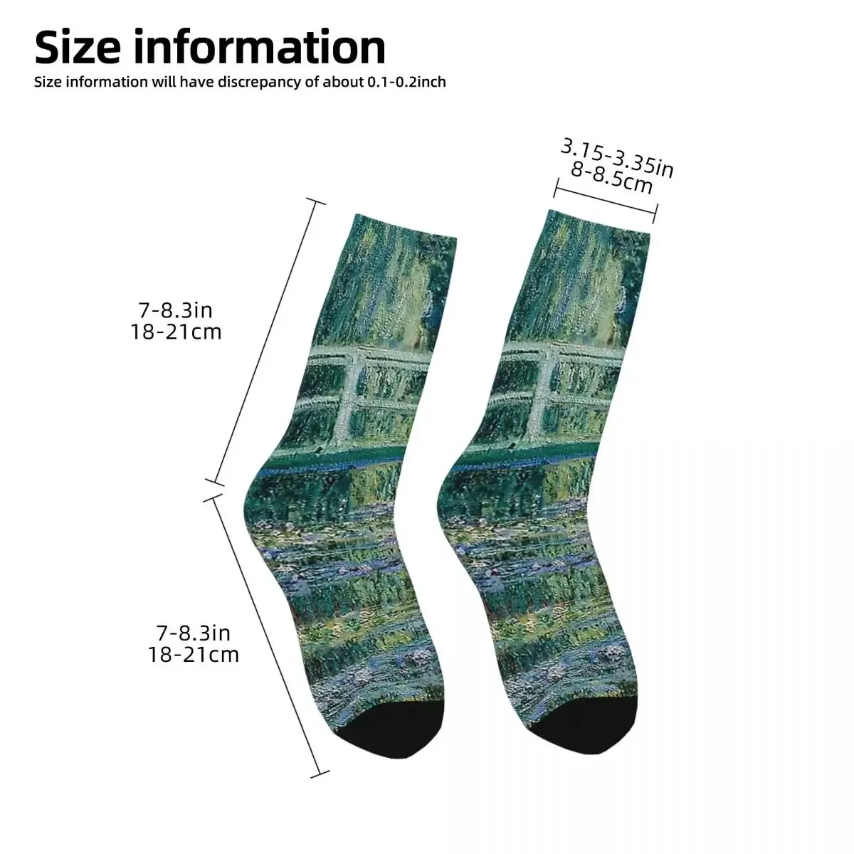 Claude Monet Sokken Harajuku Zweet Absorberende Kousen Hele Seizoen Lang Sokken Accessoires Voor Unisex Verjaardagscadeau