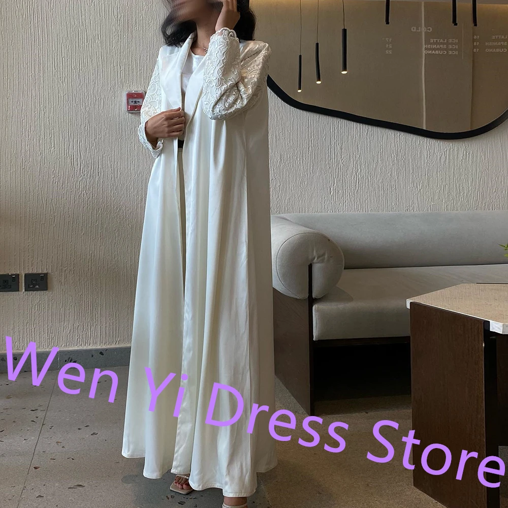 Two piece Dress Straight Lace Long Sleeves Evening Dress Ankle Length Custom Size Crew neck Jersey Bespoke Occasion Gowns