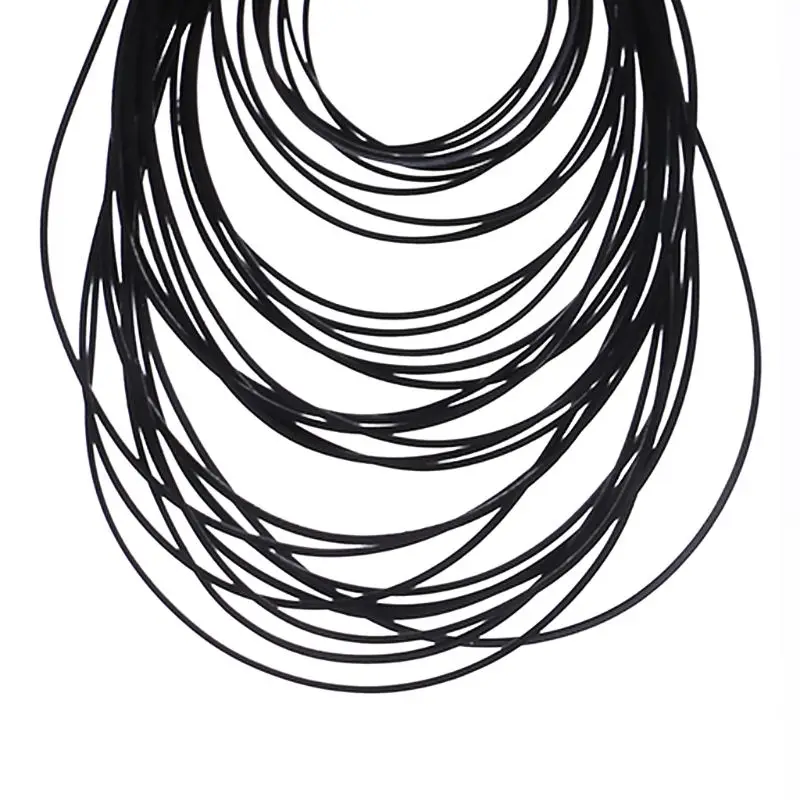 Correas de goma para DVD, cintas planas y cuadradas mezcladas de 0,7mm y 1mm, 30 unidades