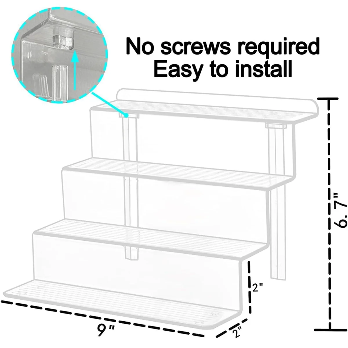 Акриловая стойка для подставки, 3 уровня, держатель для капкейков, прозрачный органайзер для духов, стенд, дисплей, полка, 2 шт.