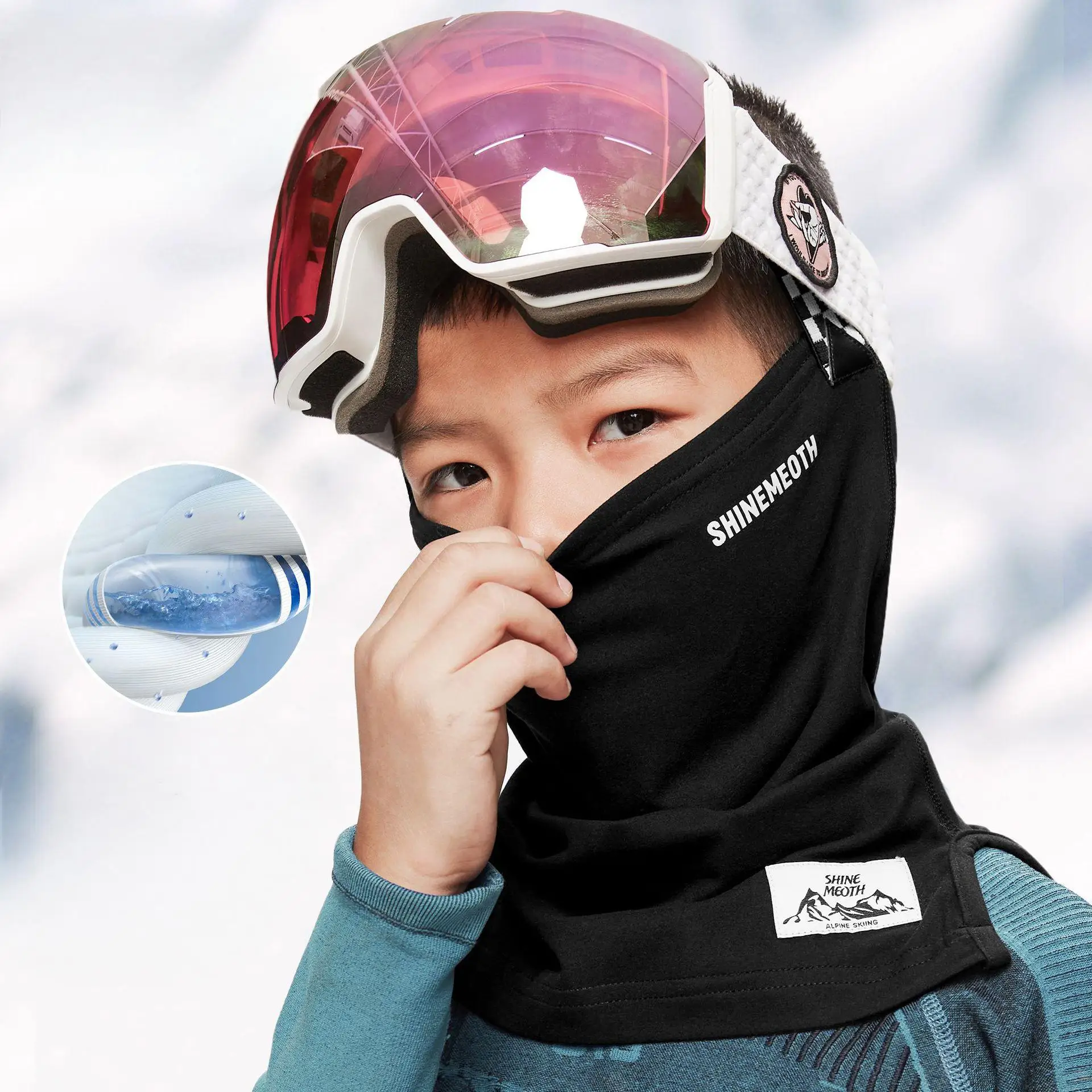 Children's Headwear Ski Masks Winter Warm Masks UV Lightweight Neck Gaiters Skiing Cycling Fishing