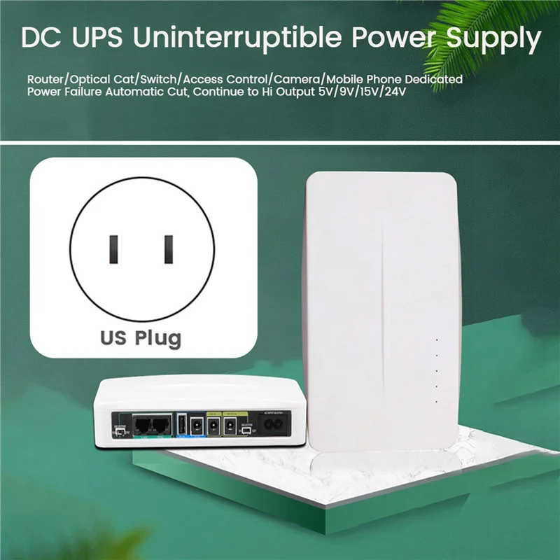 

YFYS 5V 9V 12V 24V Uninterruptible Power Supply UPS POE 11000Mah Battery Backup For Wifi Router CCTV (EU Plug)