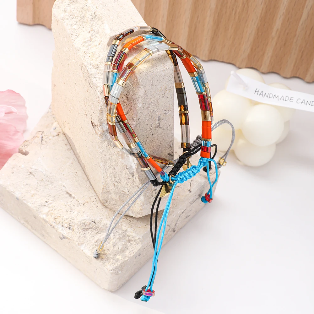 ZMZY Miyuki Tila Beads bracciale per donna Fashion Stacked Colorful Glass Charm Pulseras Femme accessori per gioielli