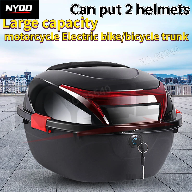 36L Motorcycle Tailbox Electric Tailbox Extra Large Anti Shake Battery Car Thickened Scooter Car Storage Toolbox Universal