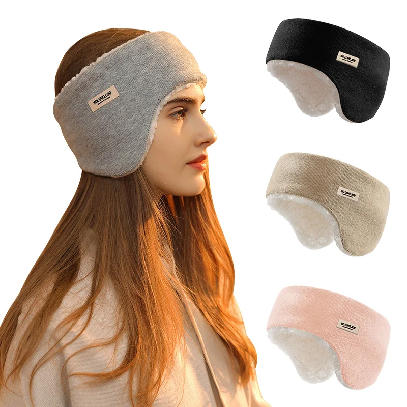 Winter Warm Earmuffs Women Men Lambswool Plush Ear Warmers Earmuffs Anti-Noise Earmuffs Unisex Sound Insulation Sleeping Eyemask