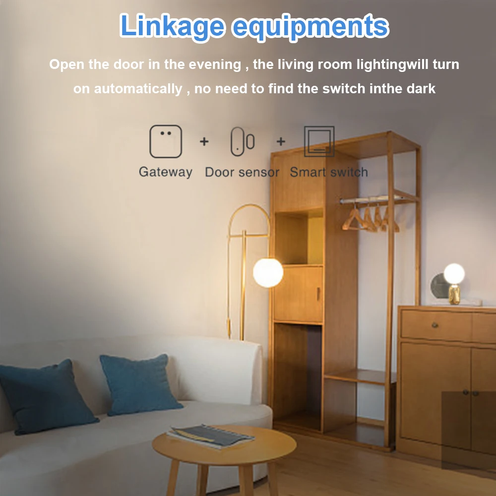 Tuya Zigbee Smart Door Window Sensor Open Entry Smart Home Security Alarms Smart Life APP Remote Control Via Alexa Google Home