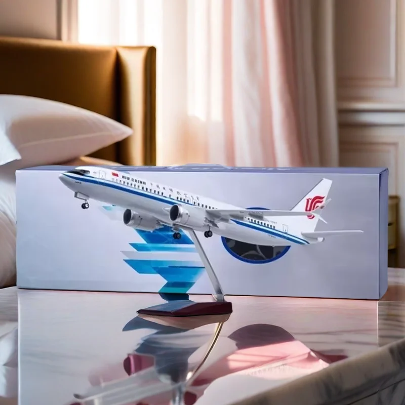 

New 1/85 Scale 47CM Airplane 737MAX B737 MAX Aircraft Air China Airline W Light and Wheel Diecast Plastic Resin Plane Model Toy