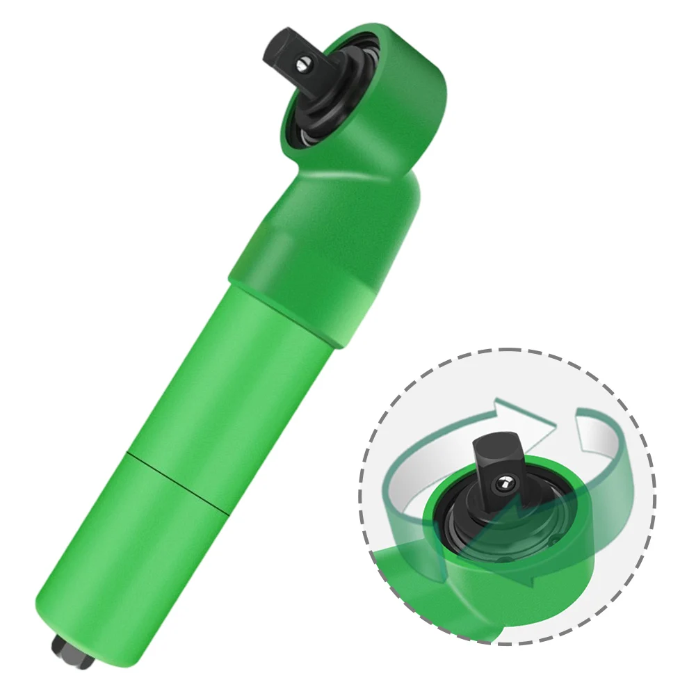 1 Piece Green Alloy Steel Right Angle Wrench Split Type For 1/2 Inch Electric Socket Driver Hard To Reach Space Tool