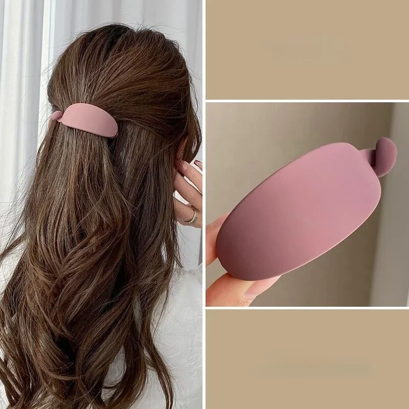 Matte Banana Clip Hair Claw Frosted Ponytail Buckle Ponytail Holders Hairpins Women Girls Barrettes Hair Accessories Solid Color