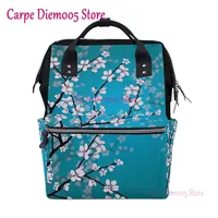 Diaper Bags Backpacks Mummy Backpack with Cherry Blossoms Travel Laptop Daypack