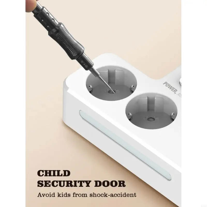 Power Strips met USB Multiple Socket USB Type C Socket -adapter met LED 896C