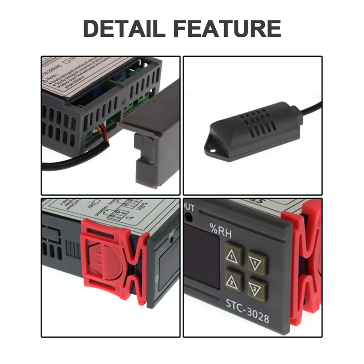 A20M 2X تيار مستمر 12 فولت المزدوج ترموستات رقمي التحكم في درجة الحرارة والرطوبة ميزان الحرارة الرطوبة حاضنة تحكم-3028