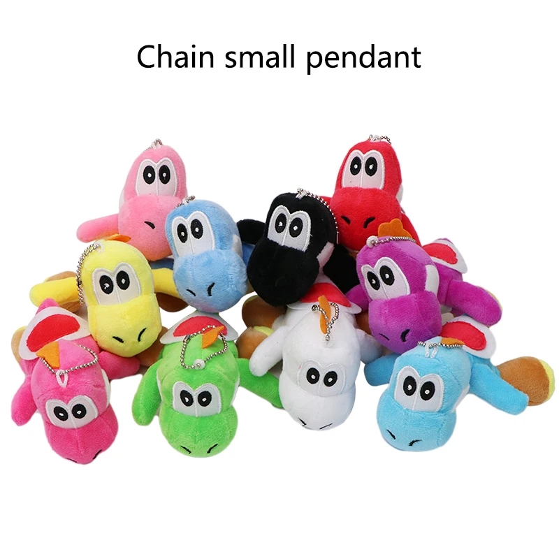 10-18cm Mario Yoshi Dragon Plushie Coloful Yoshi Plush Chain Pendant Doll Soft Stuffed Anime Game Souvenir Collection Toy Gifts