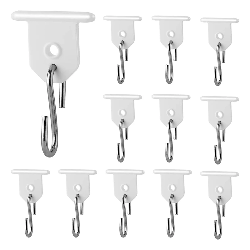 

24 PCS Rv Party Light Hangers S-Shaped Awning Hooks Plastic And Metal RV Party Light Hangers Canopy Light Hooks