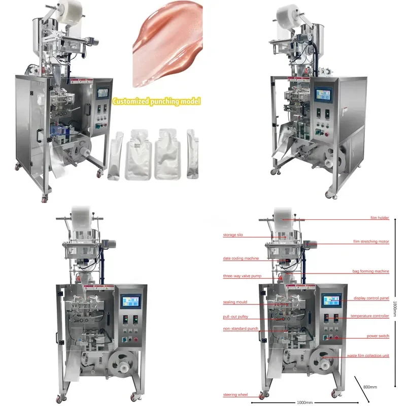 For Customized Special Shape Cosmetics Cream Beverage Automatic Bagging Packaging Machine 316 304 Stainless Steel Gear Pump