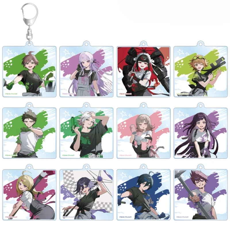 

Game V3 Naegi Makoto Nanami Chiaki Ouma Kokichi Akamatsu Kaede Keychain Doll Shuichi Saihara Acrylic Keyring Pendant for Gift