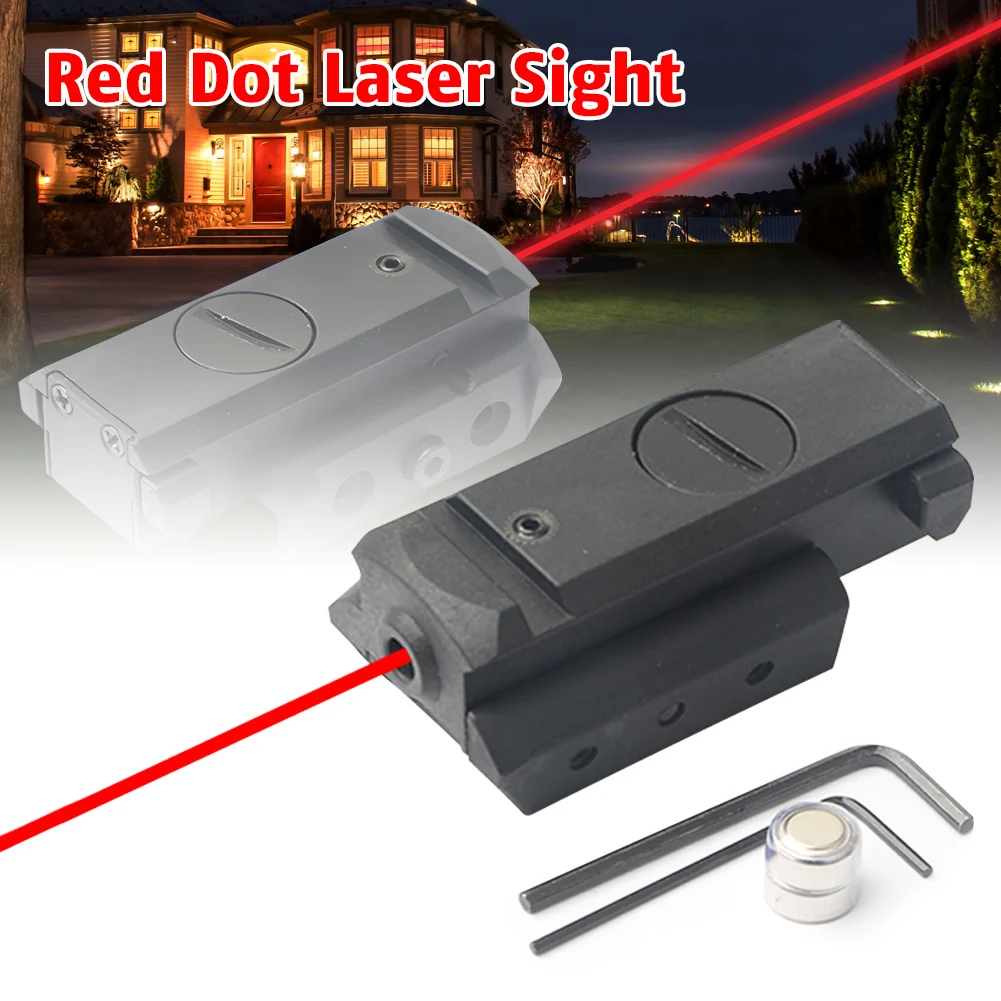 Red Dot Laser Sight Tactical 20mm Standard Picatinny Weaver Rail Classic Black Style For Pistol Handgun Gun Rifle