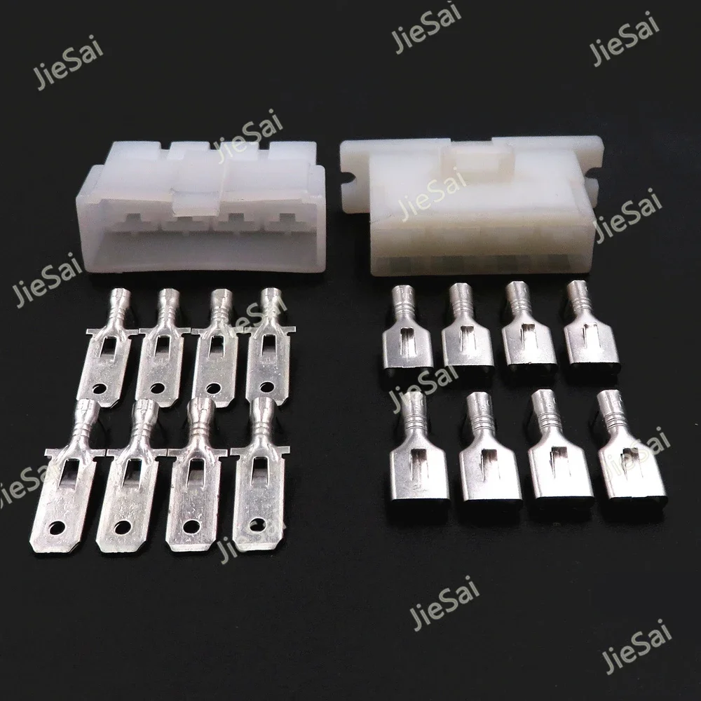 

8 Pin Large Current Male Female Plug 6.3 Series 6110-4583 Auto Wire Harness Connector Car Unsealed Socket