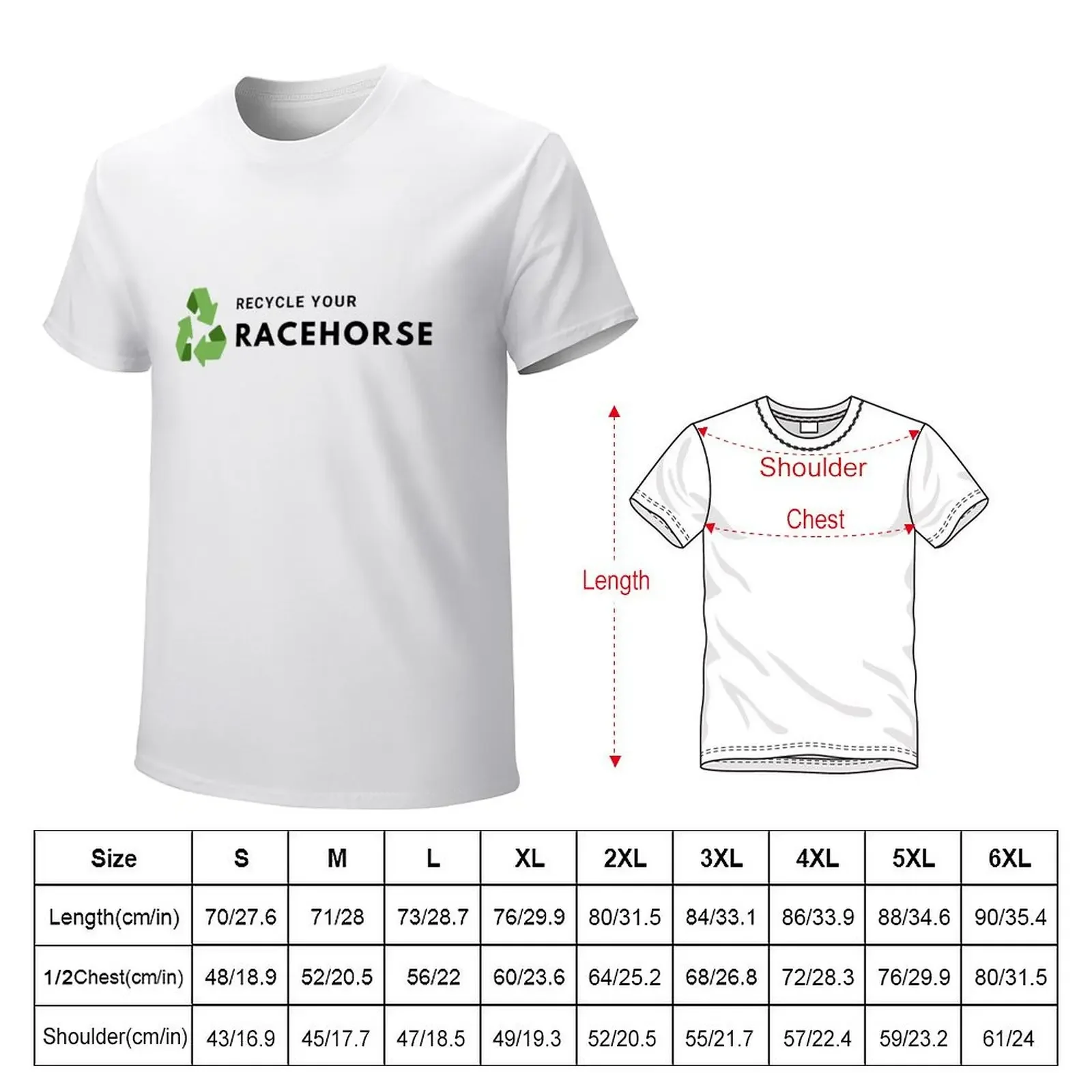 Recycle Your Racehorse Horse Design T-shirt new edition Short sleeve tee customs T-shirts for men cotton