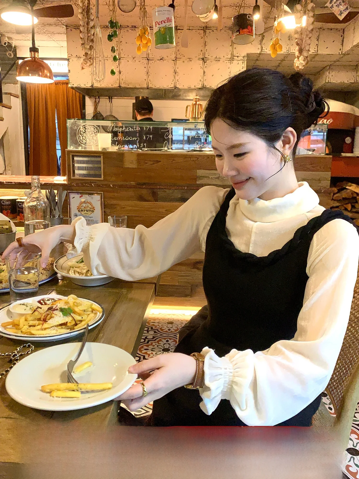 

Женская бархатная кофта Ele Korean Sle с высоким воротником и длинными рукавами, нежный эстетичный базовый топ для зимы