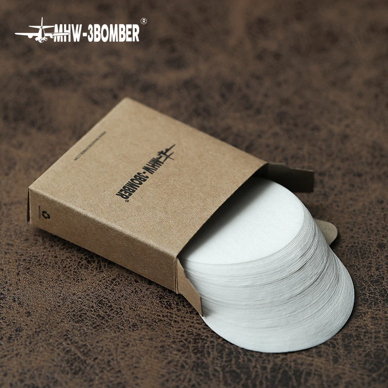 Papel de filtro de café desechable, accesorio de cocina para el hogar, MHW-3BOMBER, 51/53/58mm, 100 unidades