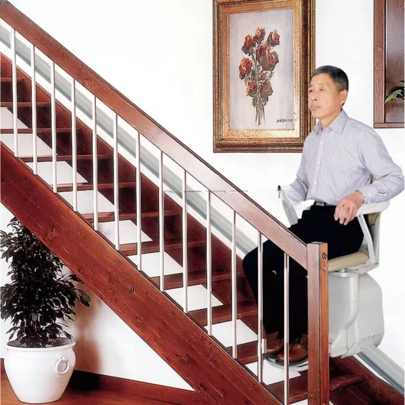 Electric Automatic Stair Climbing Device Straight Rail Climber Upstairs Vehicle Machine by Armrest Control