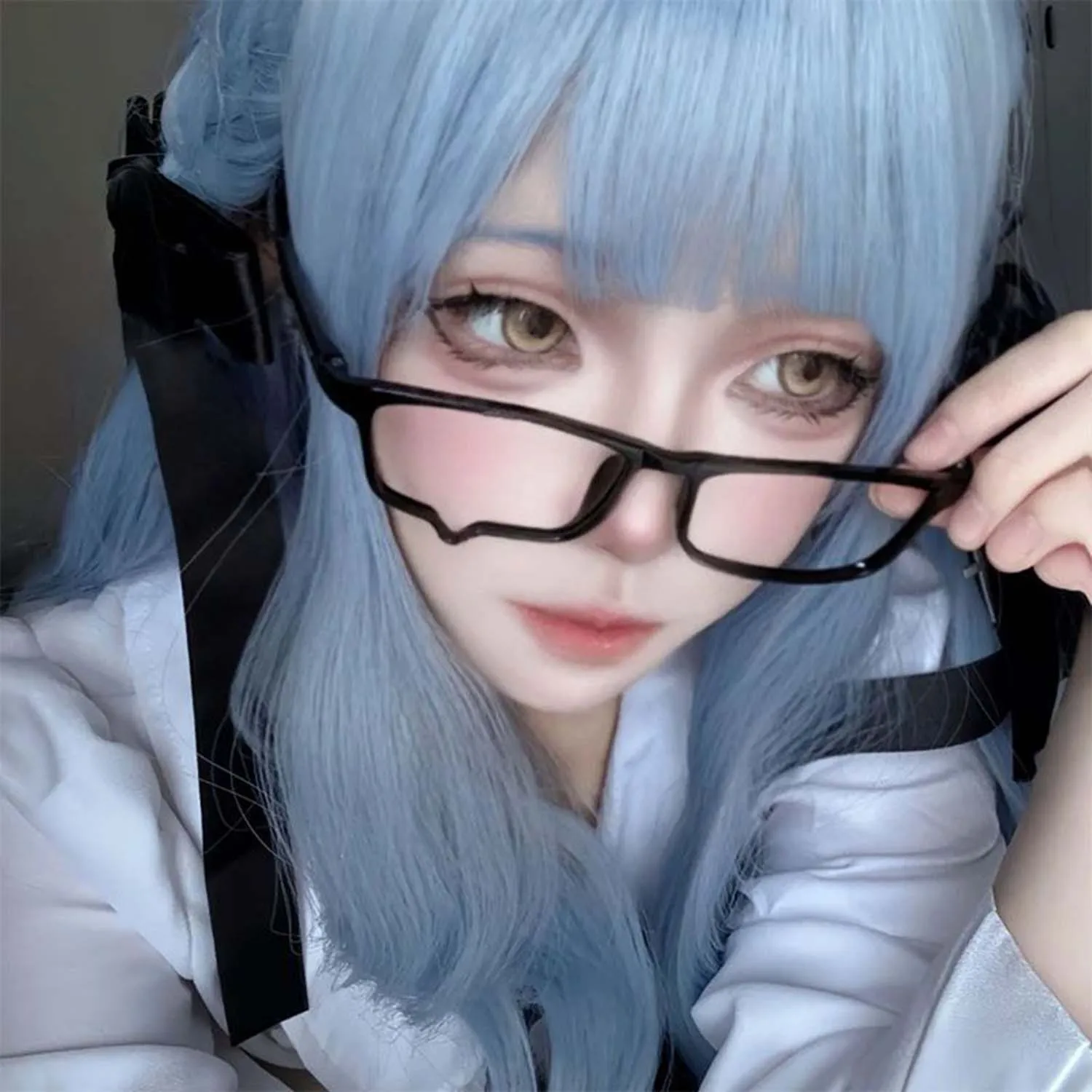 Y2K أنيمي البكاء يقطر الدموع نظارات للنساء الرجال للجنسين الأسود إطار النظارات الرجعية Kawaii هالوين تأثيري الملحقات