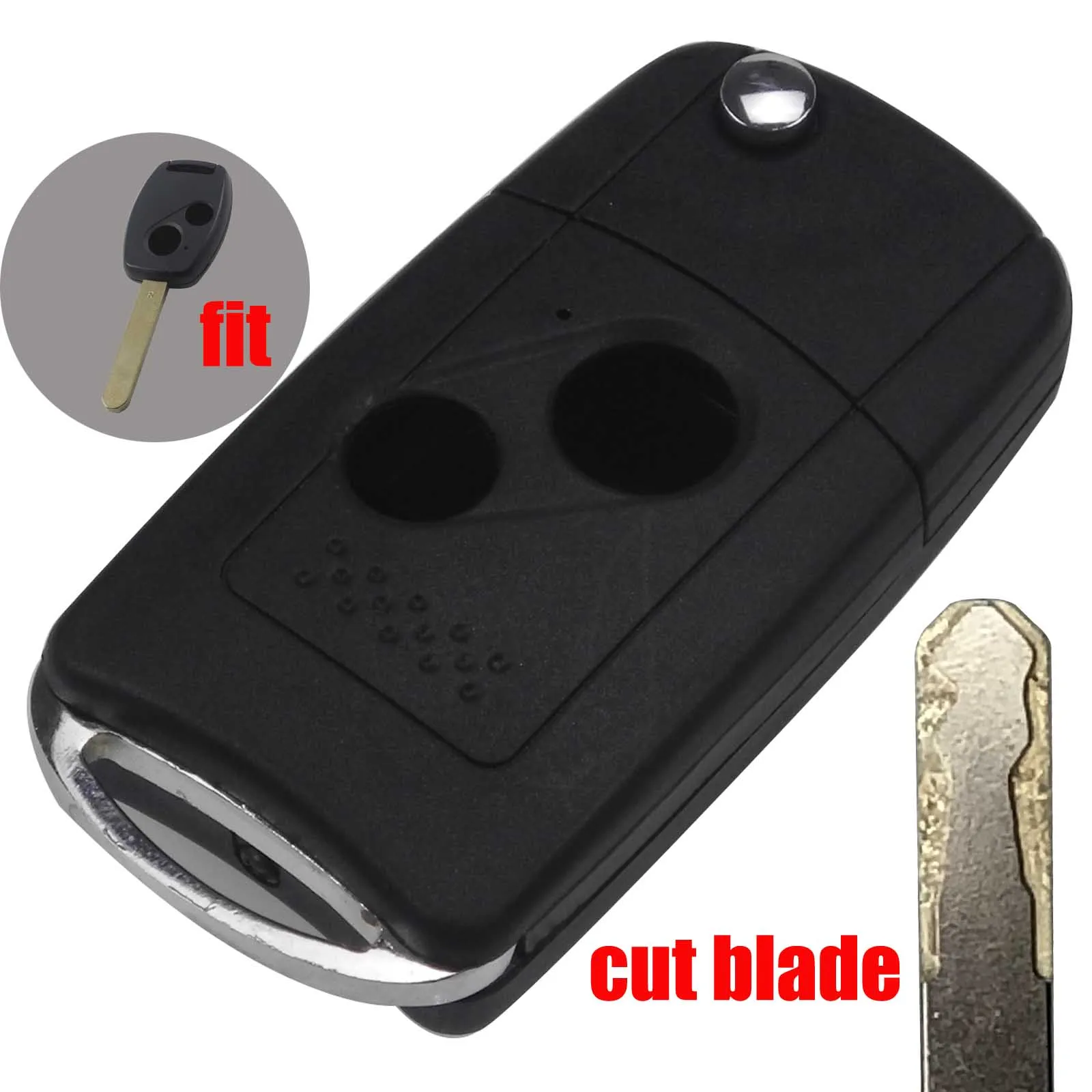 jingyuqin Modified cut Blade Car Remote Key Shell For HONDA Accord Civic CRV Pilot Fit 2007 2008 2009 2010 2011 2012 2013