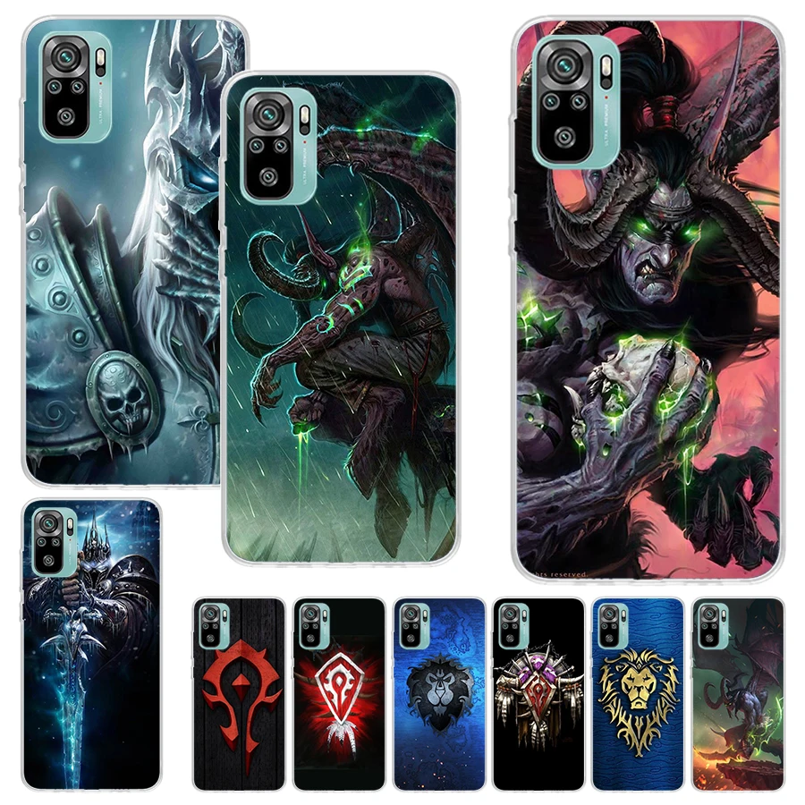 W-World Of W-Warcraft W-Wow Print Soft Case for Xiaomi Redmi Note 12S 11S 12 11T 10S Phone Shell 9S 8T 11 10 9 8 11E Pro Plus 7