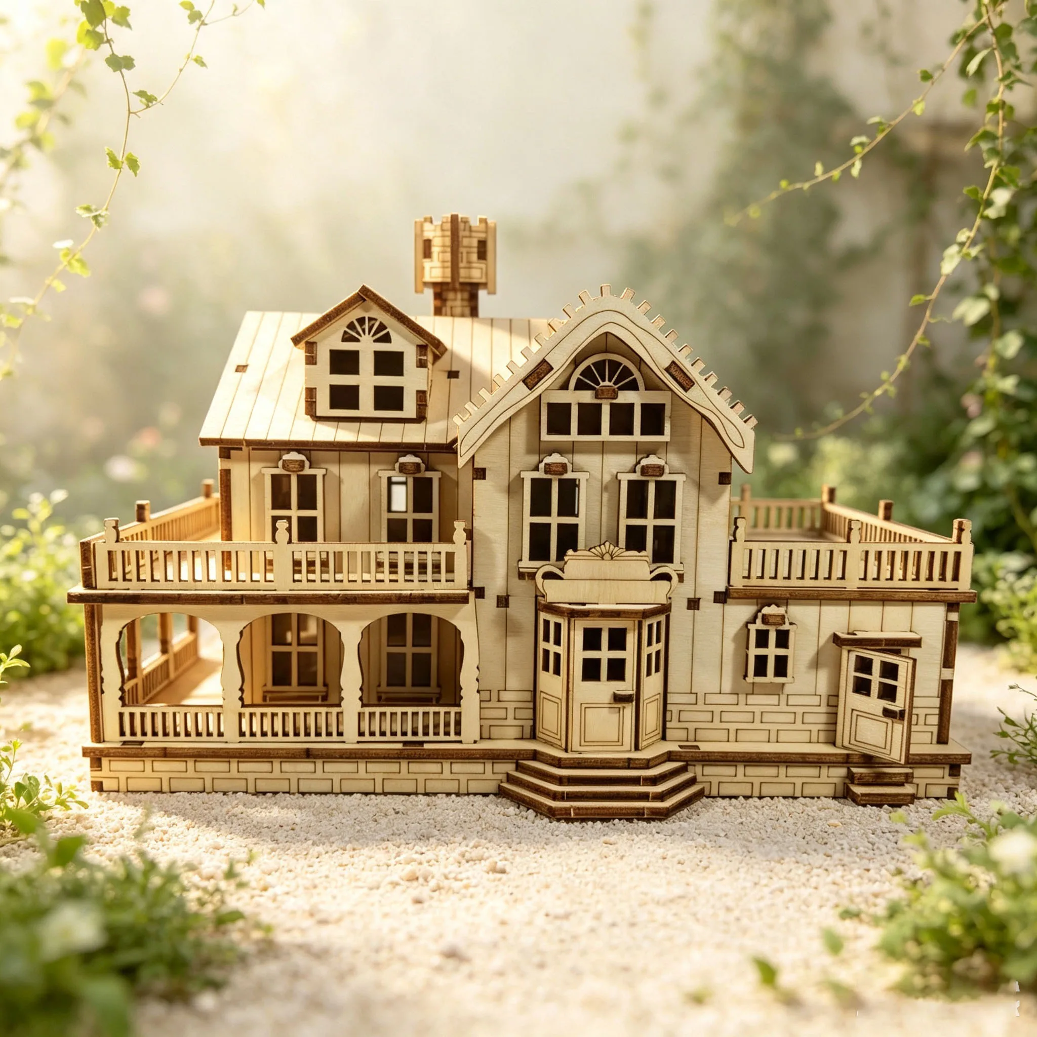 3D Western-style Country Cottage DIY Hand-Assembled Jigsaw Puzzle Ornament