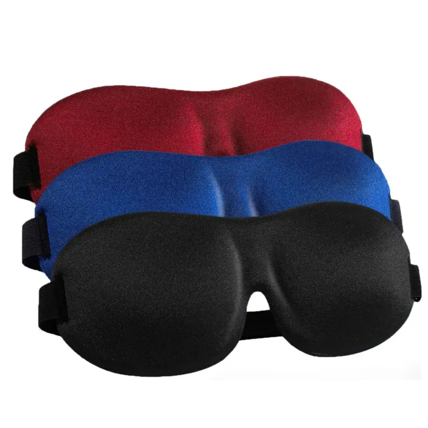 Deluxe Premium Ultra-Soft Ultimate Relaxation 3pcs Sleep Eye Mask Set - High-Quality Contoured Cup Blindfold for Restful Night, 